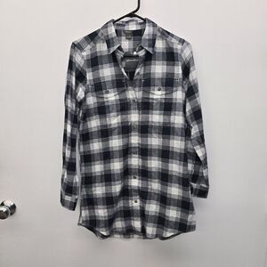 Eddie Bauer Men's XS Blue WR Field Flannel LS Tunic Gravel NWT Retail $55 (C36)